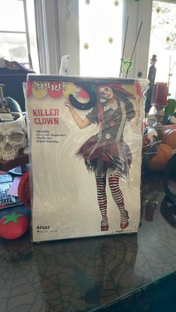 Spirit Killer Clown Halloween Costume Adult LG/XL