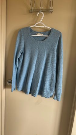 Loft Baby Blue Waffle Sweater
