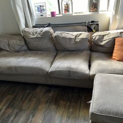 Large Couch With Storage Ottoman