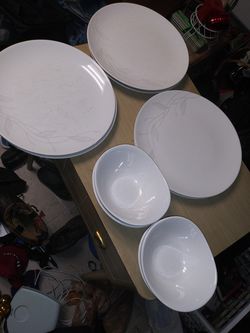 Matching plate and bowl set household plates fine china