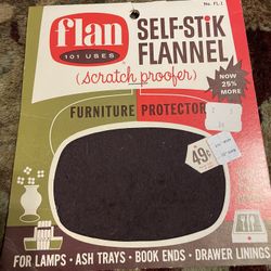 Vintage Self Stick Flannel Furniture Protector 1965