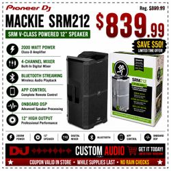 Mackie SRM212 V-Class Bass Boosted 12" PA Powered Speaker 2000 Watts Bluetooth 🚨 Payment Options Available 🚨 No Credit Needed 🚨