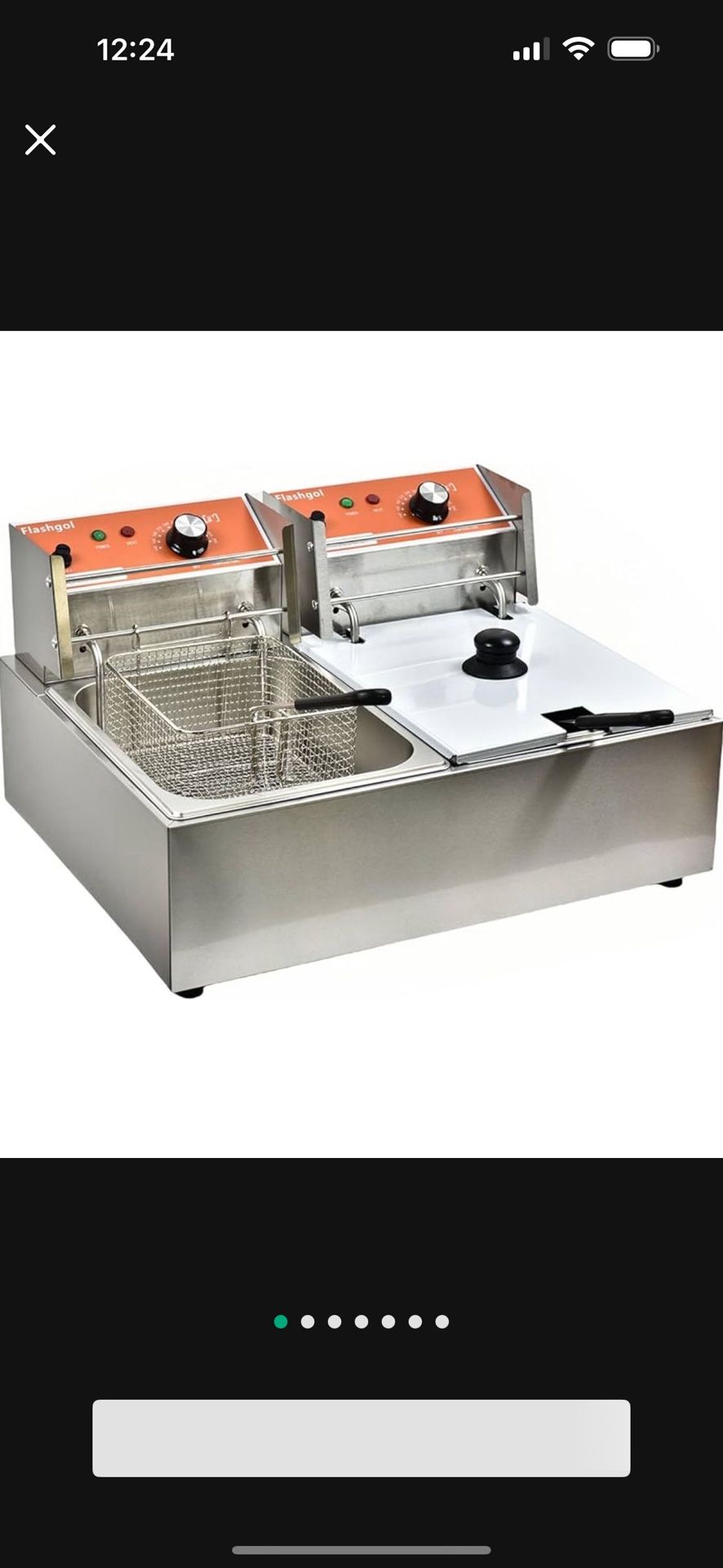 Commercial Deep Fryer with Basket 6-12L Capacity Adjustable Temperature and Timer Stainless Steel With lid Suitable for home/commercial/camping/