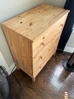 3-Drawer IKEA Pine Wood Dresser
