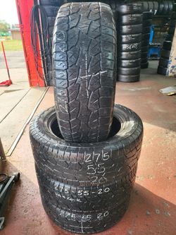 275.55R20 Good Used Set Of 4 Hankook Tires Only $300 Free Installation 