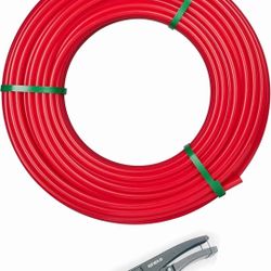  3/4 Inch 100 ft Pex A Pipe/Tubing Red Color for Potable Water-Plumbing Application with a Pipe Cutter