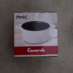 White Flameproof 1.5qt Casserole 