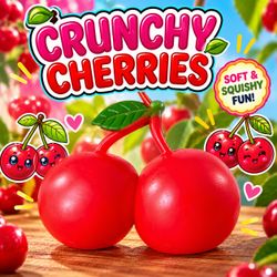 Crunchy cherries squishy toy