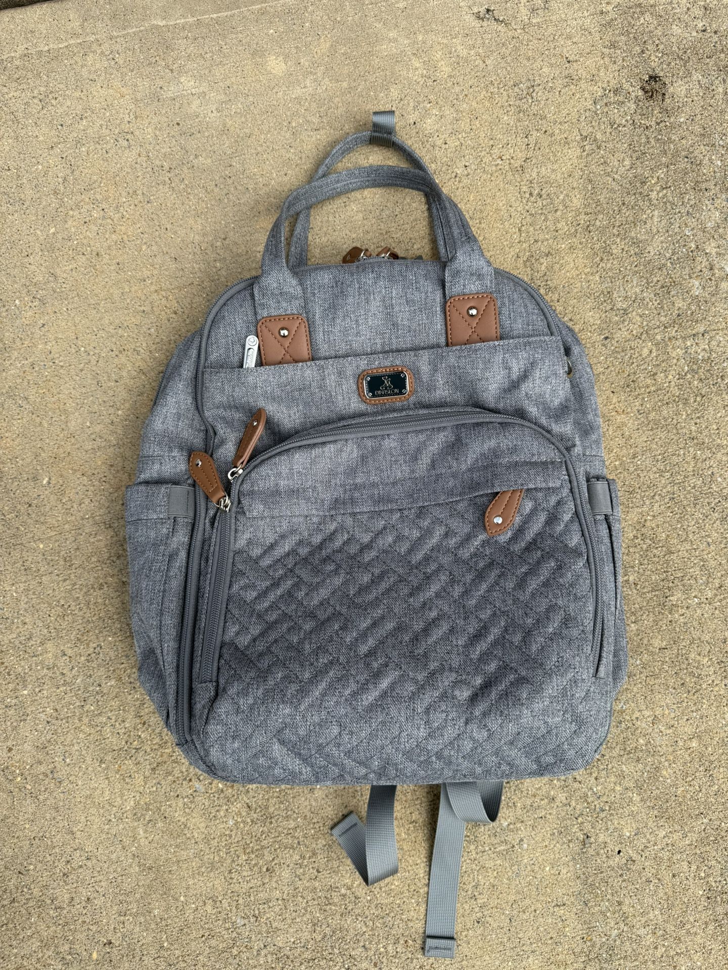 Gray Diaper Bag