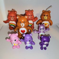 Vintage 80s and newer Care Bears mini figure lot 