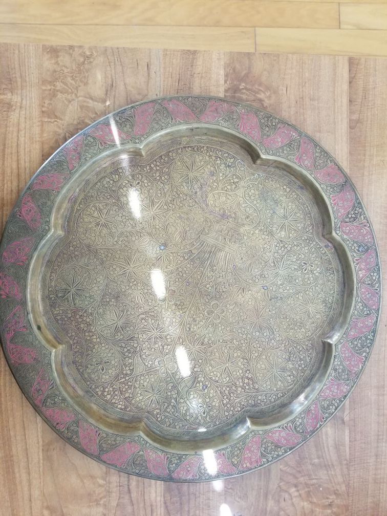 Antique Brass Table Tray