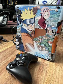 Custom RGH3 Xbox 360 Slim (1TB HDD) - Naruto Decal & Custom Sound Board