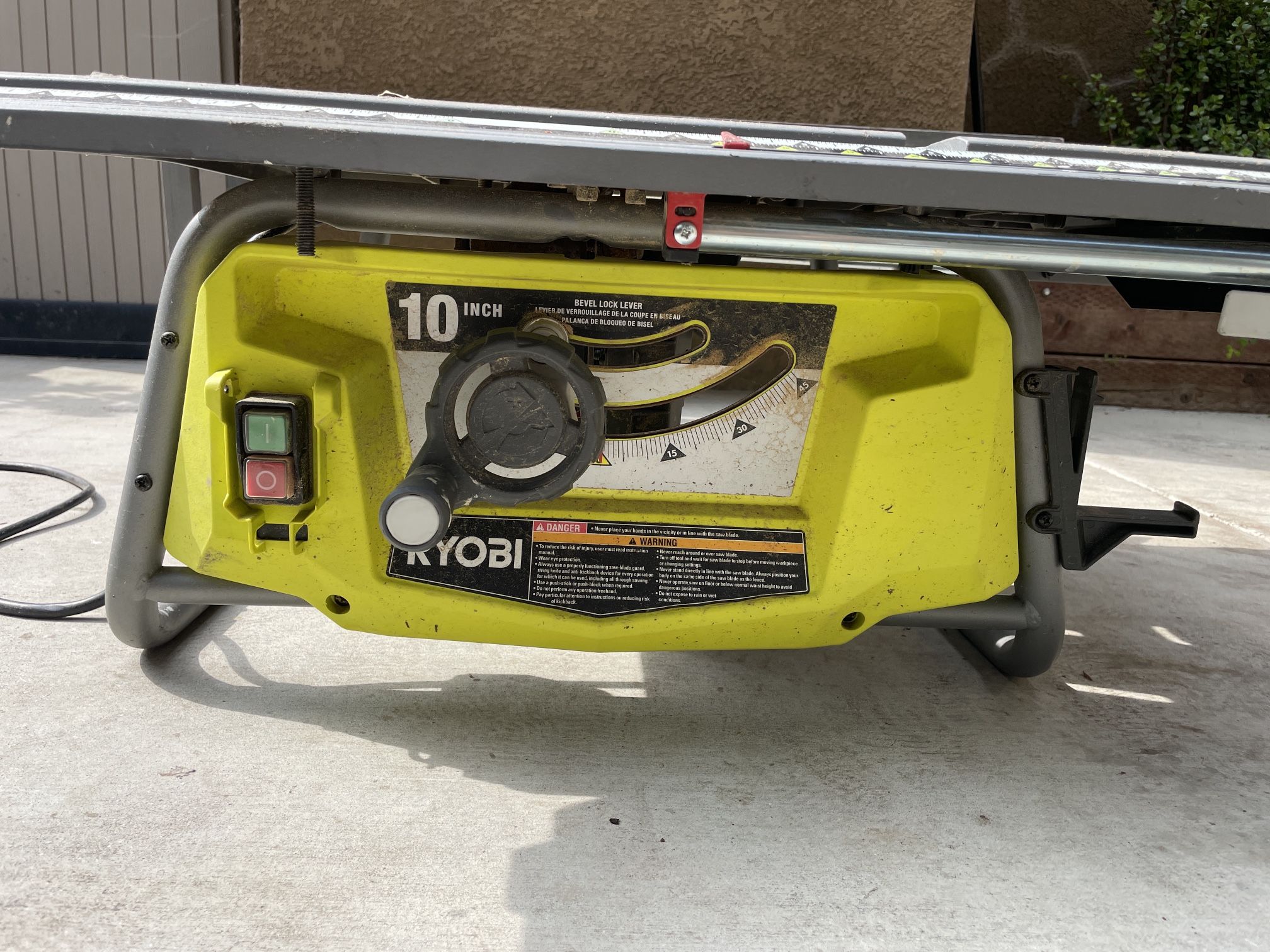 Ryobi 10” table saw (not working)