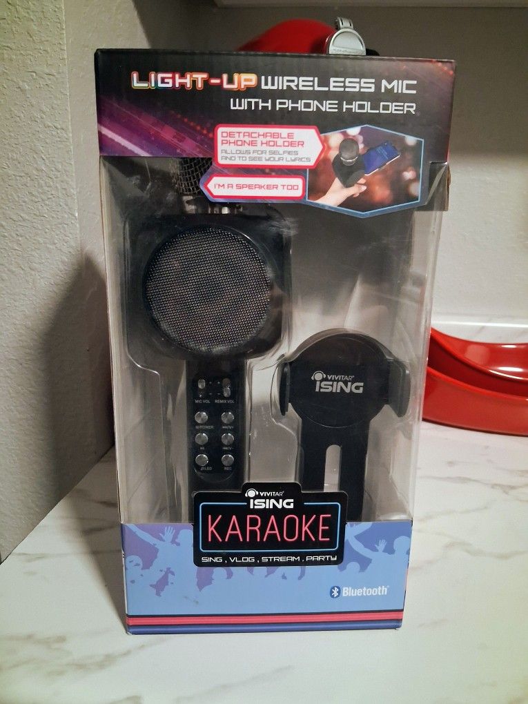 New iSing Bluetooth Karaoke Microphone-Open Box