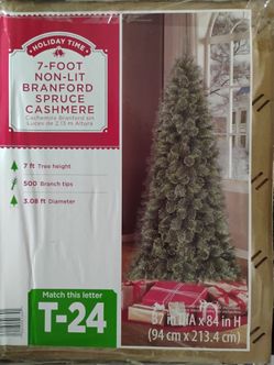 NEW Holiday Time 7 ft Christmas Tree Bradford Spruce Cashmere