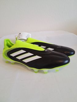 Adidas Copa Pure 3 Elite FG Black Green Laceless Soccer Cleats