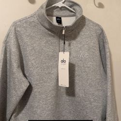 Gray Alo Quarter Zip