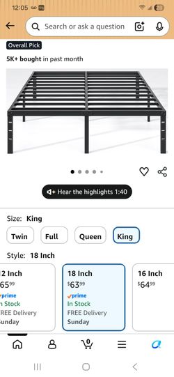 King size bedframe