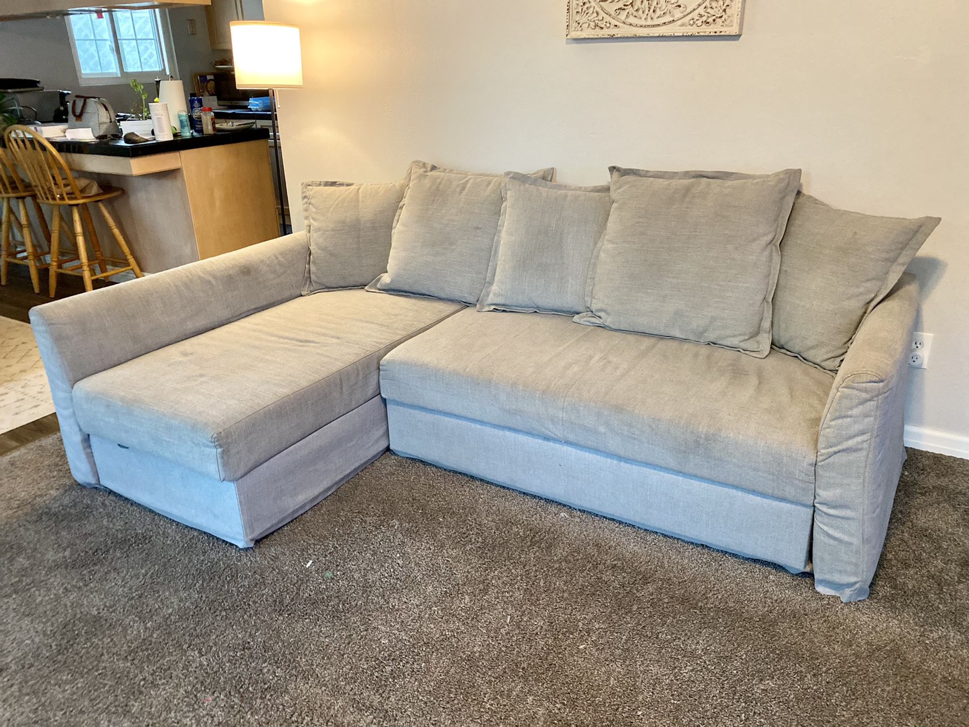 Small Sleeper Sectional Couch (Lightly used!). $500 OBO