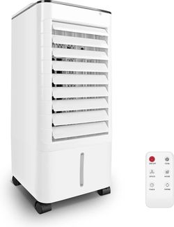 CAYNEL Portable Air Conditioner – 3-in-1 Evaporative Cooler with Humidifier, Remote & 12H Timer (White)