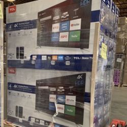 HD37 75” TCL Smart 4k Roku Led Tv 