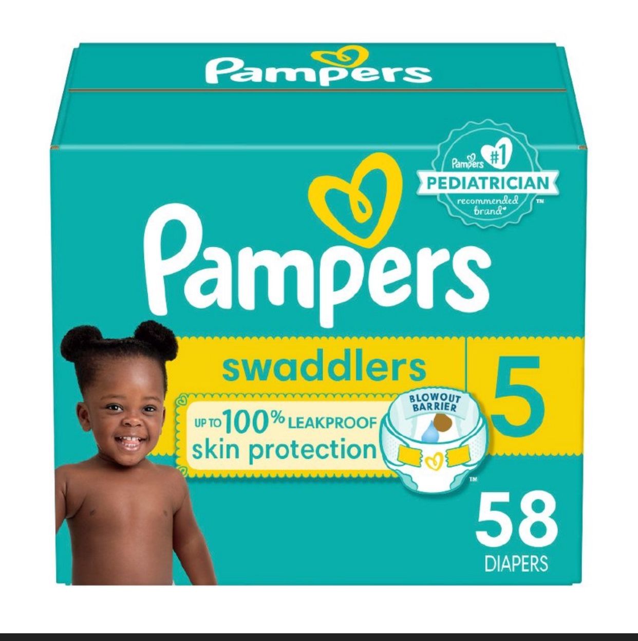 PAMPERS SWADDLERS SIZE 5