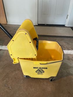 White Industrial mop bucket