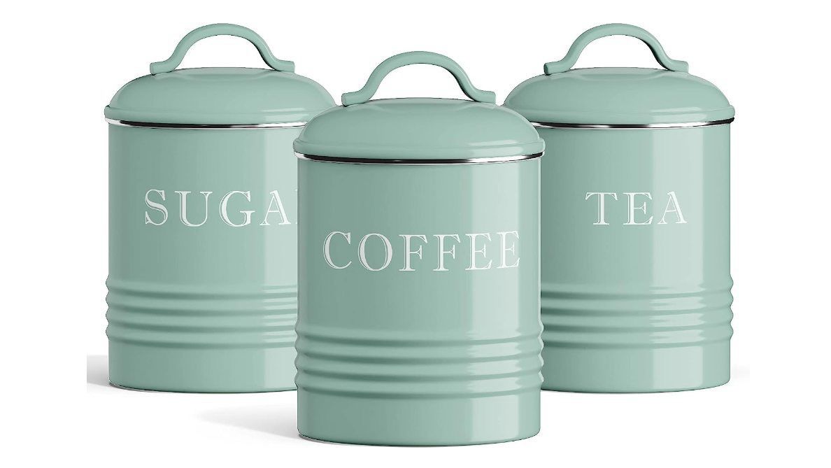 3pc Metal Kitchen Canisters