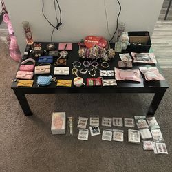 Bracelets and trinkets, coin purses, clutch purses, & nails