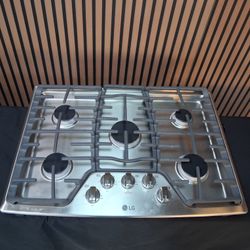 LG 30" Gas Stove with 5 Sealed Burners, Cast Iron Grates and SuperBoil - Stainless Steel (LCG3011ST-D-R982)