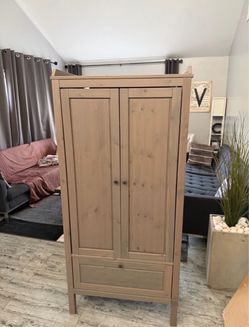 IKEA Sundvick twin bed frame and wardrobe cabinet  -read ad