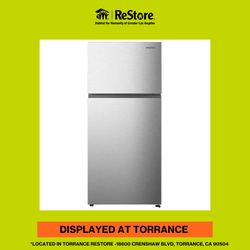 Mora Top Mount Freezer Refrigerator, Standard Depth, 18 cu ft, Stainless Steel