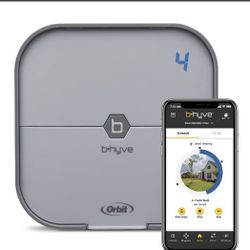 Orbit B-Hyve Indoor 4 Zone WiFi enabled automatic sprinkler timer New