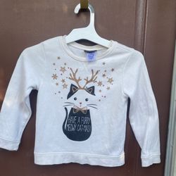 Girls Cat Sweatshirt 4T