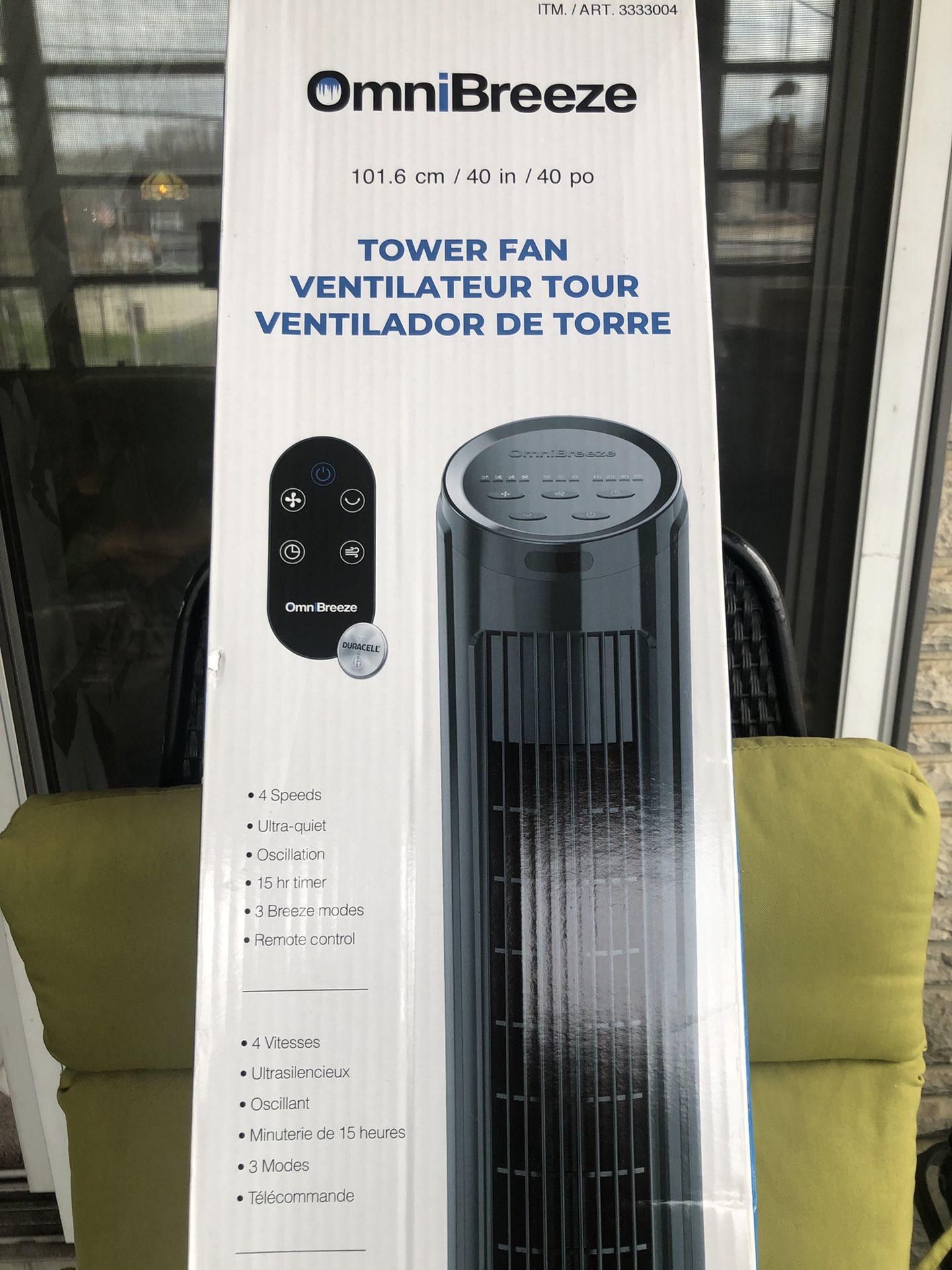 Tower Oscillating Fan With Remote