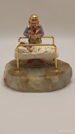 Ron Lee Clown Figurine on Onyx Base