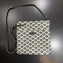 Vera Bradley Vinyl  leather Crossbody medium size floral print waterresistant