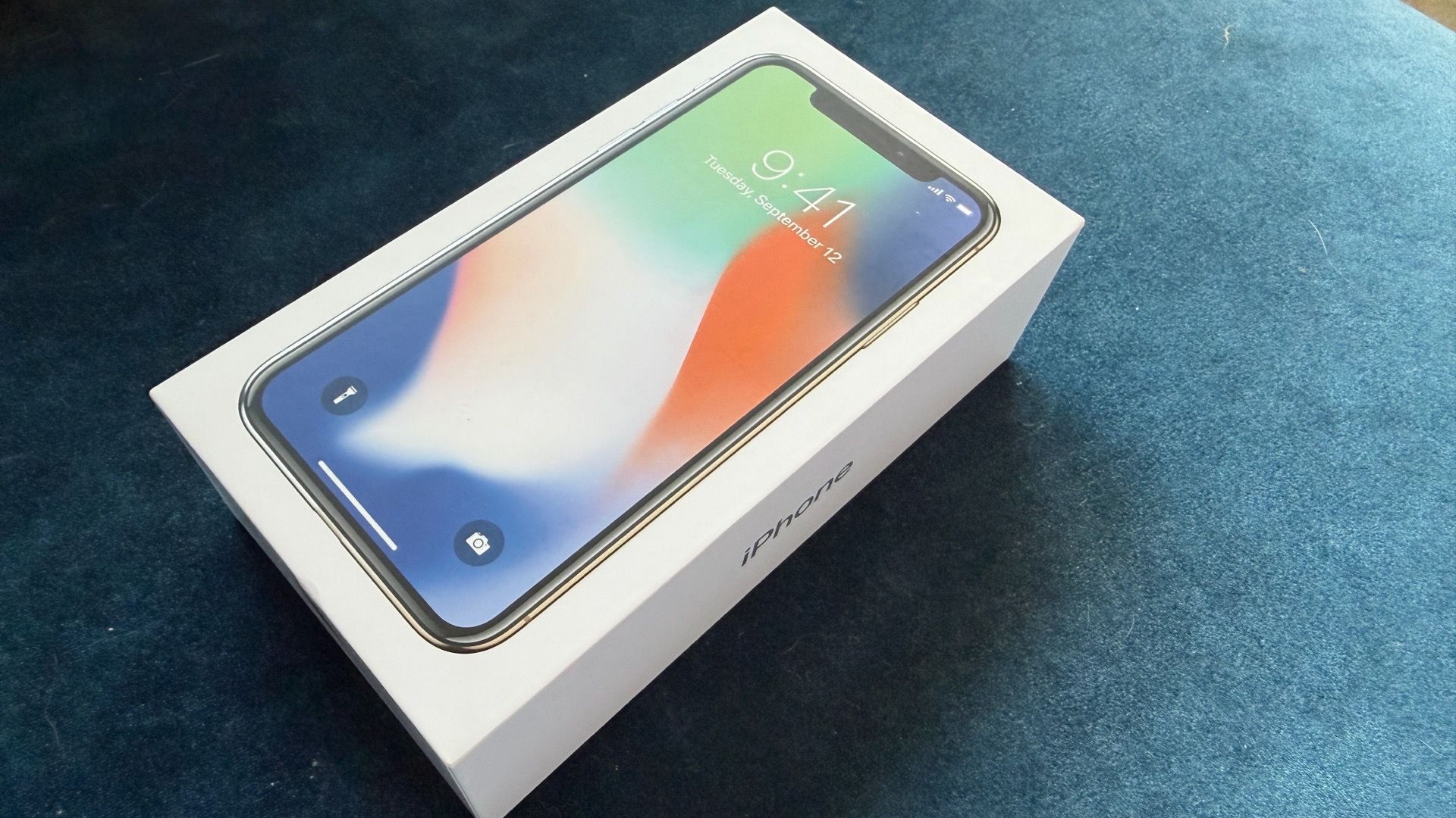 Genuine iPhone X Box ONLY, with paperwork and stickers inside. Silver, 64GB