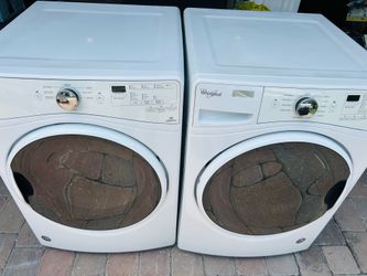 Whirlpool Front Load Washer & Electric Dryer Set – Cleaned & Tested