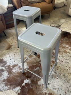Industrial Style Metal Counter Height Stools