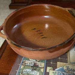 Vintage Mexico Red Ware  Pottery Bowl