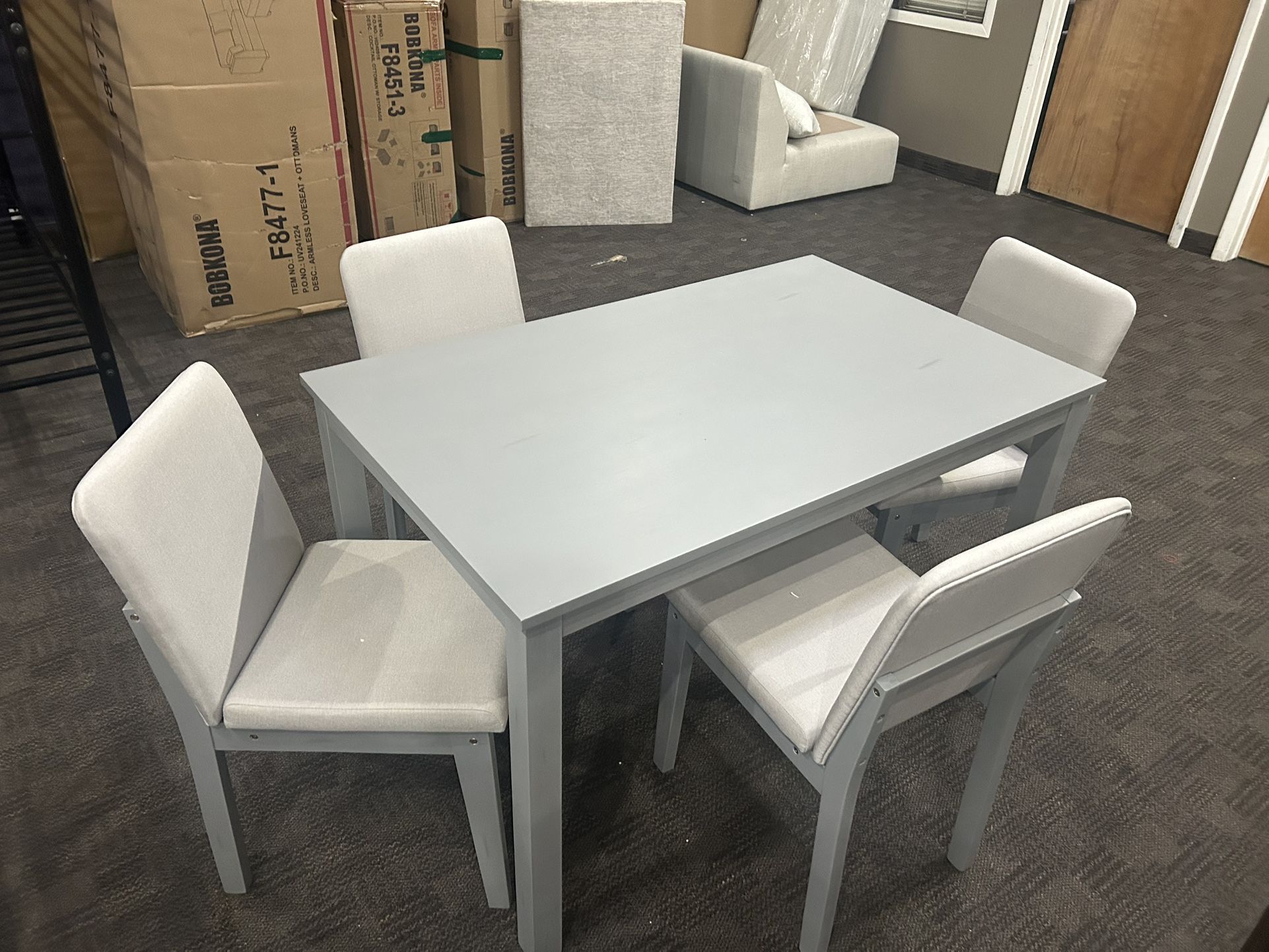 Modern Gray Table Set