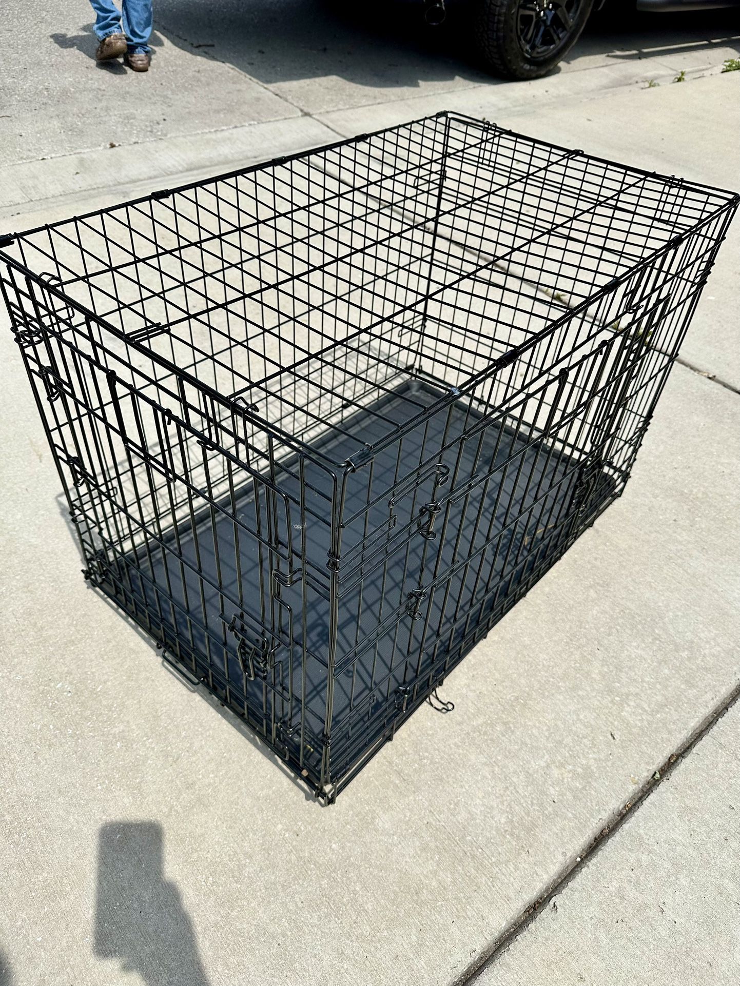 Dog Cage With Double Door, You Can Use The Front Or Side Door, 25” Tall 36” Long 22” Wide