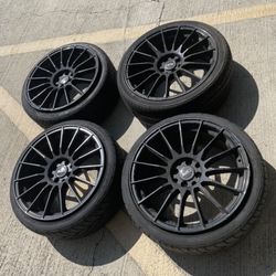 4 — 205/40r18 4x100 4x3.94 4x4.5 4x114.3 Honda Civic Fit Accord Xa Xb Ia Yaris Miata Wheels Rims Good Treads 90% Tires