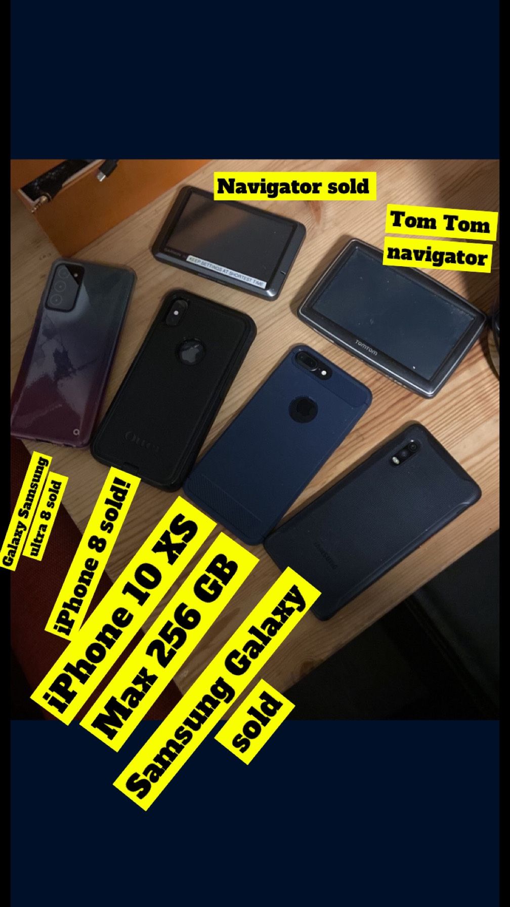 One iPhone XS Max One iPhone 11 64 Gigs and iPhone Plus, One