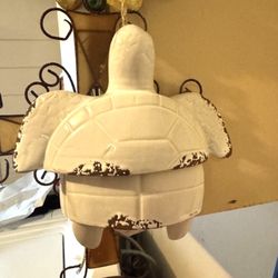 Beige Ceramic Turtle Nautical Wind Chime