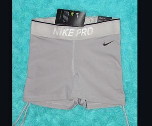 Nike Pro Light Gray Bike/Compression Shorts