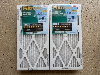 8 Filtrete 1200D 12x24x1 Home AC Filters