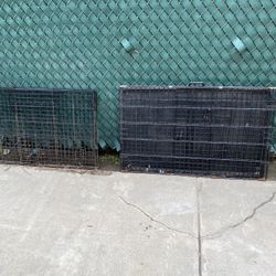 40 Inch And 42 Inch Dog Crates- One Needs Plastic Pan