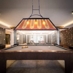 Wellmet Tiffany Style Pool Table Lamp Hanging, Billiards Light for Game Room 7' 8' 9' Pool Table, 3-Light Vintage Chandelier Lighting Fixture for Snoo